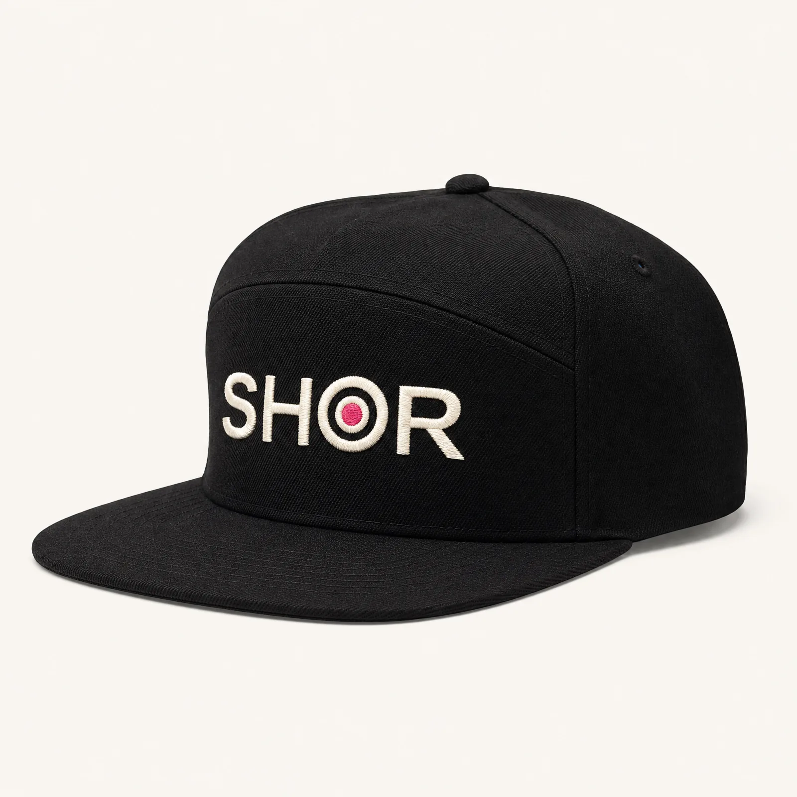 5-Panel "SHOR" Cap — Ink Black